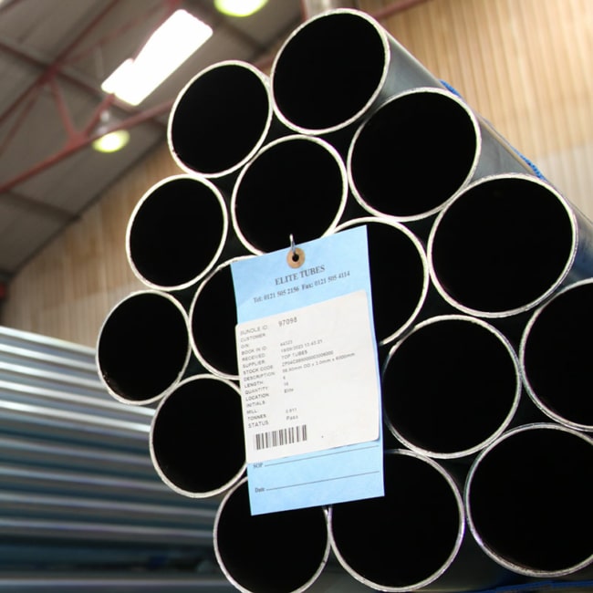Round Steel Tube Sizes ERW Contiflo PreGalvanised